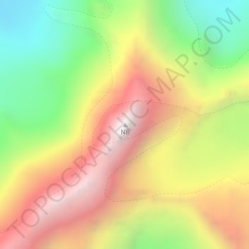 Mapa topográfico N8, altitud, relieve