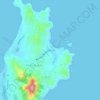 Mapa topográfico Choeng Mon, altitud, relieve