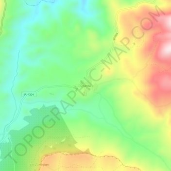 Mapa topográfico Charilla, altitud, relieve
