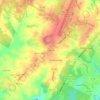 Mapa topográfico Rivanna, altitud, relieve