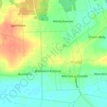 Mapa topográfico Zaporoże, altitud, relieve