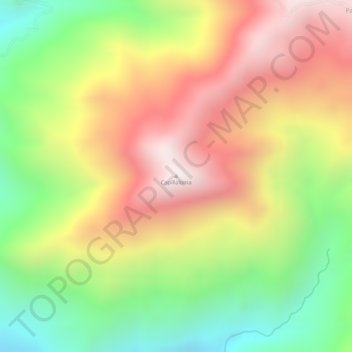 Mapa topográfico Capillaloma, altitud, relieve