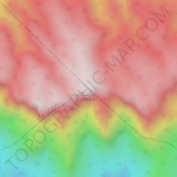 Mapa topográfico Namak, altitud, relieve