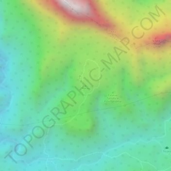 Mapa topográfico Maraa, altitud, relieve