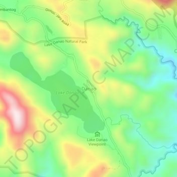 Mapa topográfico Danao, altitud, relieve
