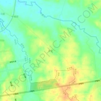 Mapa topográfico Jinxing, altitud, relieve