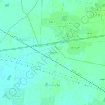 Mapa topográfico Afghan, altitud, relieve