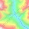 Mapa topográfico Deng, altitud, relieve