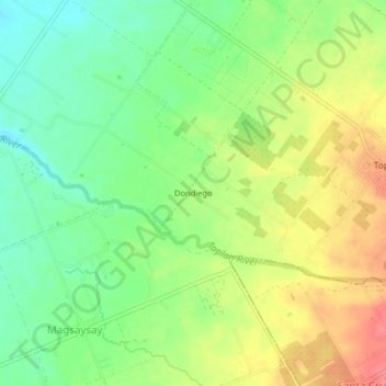 Mapa topográfico Dondiego, altitud, relieve