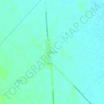 Mapa topográfico Udaquiola, altitud, relieve