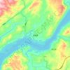 Mapa topográfico Shibao, altitud, relieve