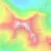 Mapa topográfico Mount Raleigh, altitud, relieve