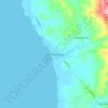 Mapa topográfico San Francisco, altitud, relieve