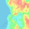Mapa topográfico Alipanta, altitud, relieve