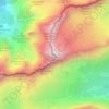 Mapa topográfico Leutascher Dreitorspitze, altitud, relieve