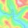 Mapa topográfico Puente Paucartambo, altitud, relieve