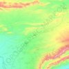 Mapa topográfico Karak, altitud, relieve