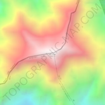 Mapa topográfico Mount Saramati, altitud, relieve