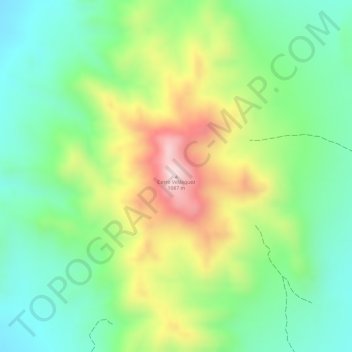 Mapa topográfico Cerro Velásquez, altitud, relieve