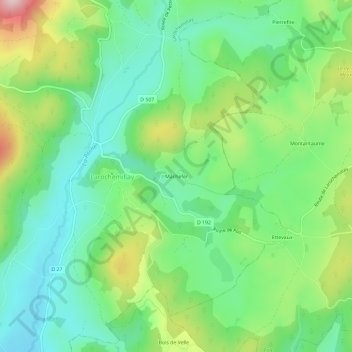 Mapa topográfico Mâchefer, altitud, relieve