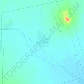 Mapa topográfico Khari Khurd, altitud, relieve