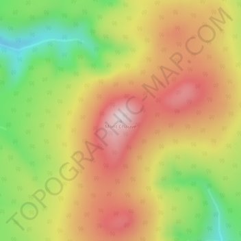 Mapa topográfico Mont Chauve, altitud, relieve