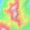 Mapa topográfico Tofana di Mezzo, altitud, relieve
