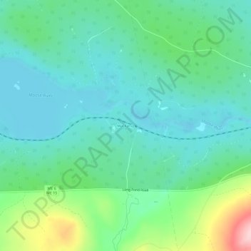 Mapa topográfico Mackamp, altitud, relieve