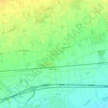 Mapa topográfico Vidalengo, altitud, relieve