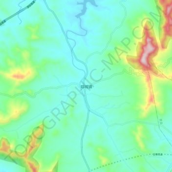 Mapa topográfico Zhengcheng, altitud, relieve