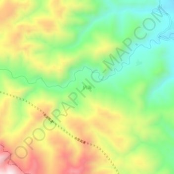 Mapa topográfico Bahai, altitud, relieve