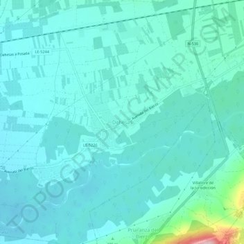 Mapa topográfico Dehesas, altitud, relieve