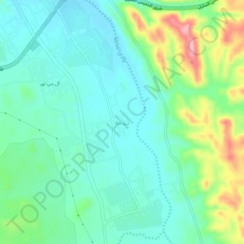 Mapa topográfico تندحة, altitud, relieve