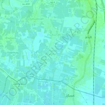 Mapa topográfico Ban Nong Si Chaeng Mu 1, altitud, relieve