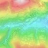 Mapa topográfico Galleno, altitud, relieve