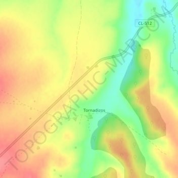Mapa topográfico La Ladera, altitud, relieve