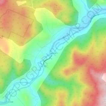 Mapa topográfico Gaysville, altitud, relieve