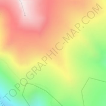Mapa topográfico Ethiopian Highlands, altitud, relieve
