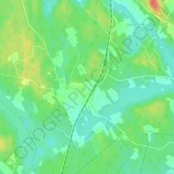 Mapa topográfico Suontee, altitud, relieve