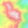 Mapa topográfico Ugsha, altitud, relieve