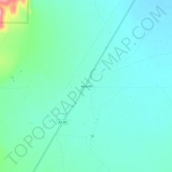 Mapa topográfico Apache, altitud, relieve