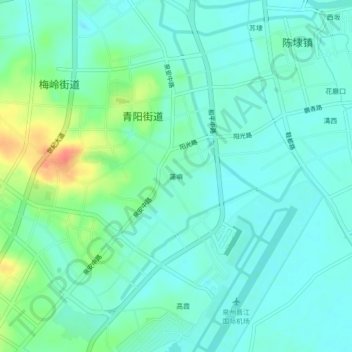 Mapa topográfico 蓮嶼, altitud, relieve