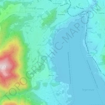 Mapa topográfico Holz, altitud, relieve
