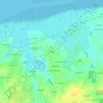 Mapa topográfico Le Greix, altitud, relieve