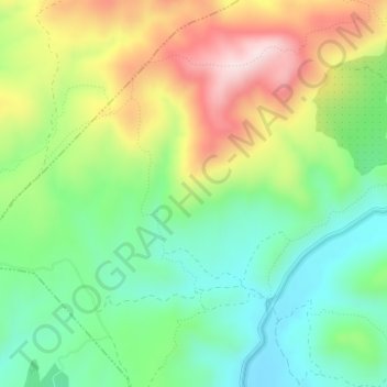 Mapa topográfico Zagalorca, altitud, relieve