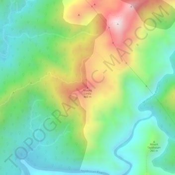 Mapa topográfico Mount Limila, altitud, relieve