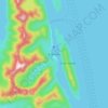 Mapa topográfico Klemtu, altitud, relieve