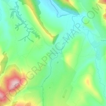 Mapa topográfico Bili Oslavy, altitud, relieve