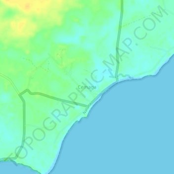Mapa topográfico Cemaga, altitud, relieve