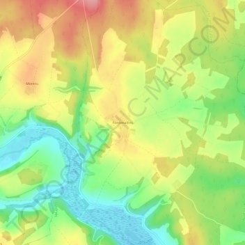 Mapa topográfico Fontenailles, altitud, relieve